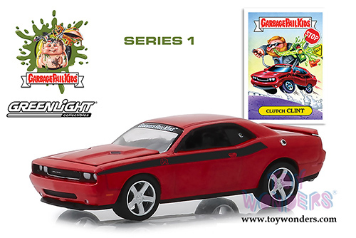 Greenlight - Garbage Pail Kids&reg; Series 1 | Dodge Challenger "Clutch Clint" (2012, 1/64 scale diecast model car, Red) 54010F/48