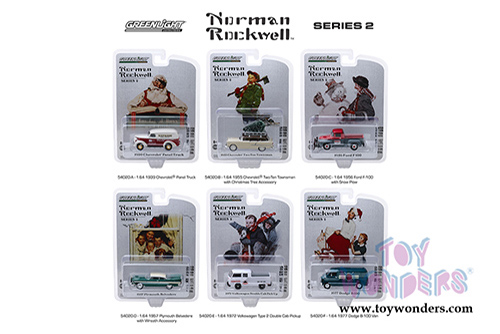 Greenlight - Norman Rockwell&trade; Delivery Vehicles Series 2 (1/64 scale die cast model car, Asstd.) 54020/48