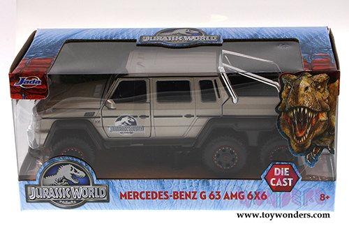 Jada Toys Jurassic World - Mercedes Benz G 63 AMG 6 x 6 SUV/Pick-up Truck (1/24 scale die cast model car, Beige) 54035-W1