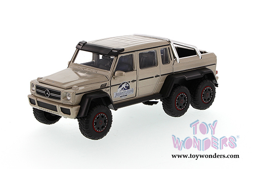 Jada Toys Jurassic World - Mercedes Benz G 63 AMG 6 x 6 SUV/Pick-up Truck (1/24 scale die cast model car, Beige) 54035-W1