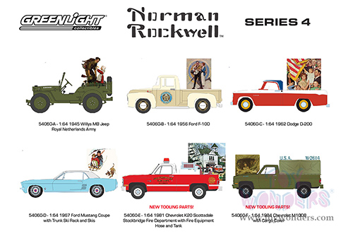 Greenlight - Norman Rockwell™ Series 4 (1/64 scale die cast model car, Asstd.) 54060/48