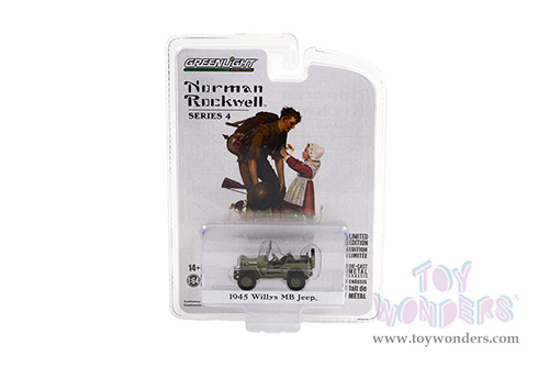 Greenlight - Norman Rockwell&trade; Series 4 | Willys MB Jeep&reg; "Royal Netherlands Army" (1945, 1/64 scale die cast model car, Matte Green) 54060A