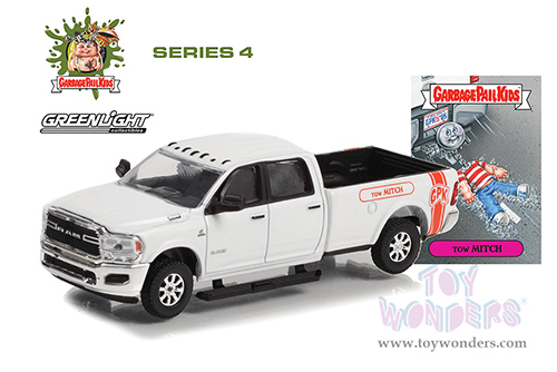 Greenlight - Garbage Pail Kids® Series 4 | Ram 2500 Pickup Truck "Tow Mitch" (2021, 1/64 scale diecast model car, White) 54070D/48