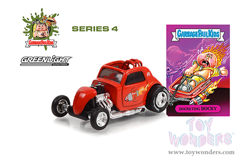 Greenlight - Garbage Pail Kids&reg; Series 4 | Topo Fuel Altered Coupe "Rocketing Rocky" (1/64 scale diecast model car, Red) 54070E/48