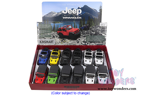 Kinsmart - Jeep® Wrangler Rubicon Assortment (2018, 1/34 scale die cast model car, Asstd.) 5412D/HK