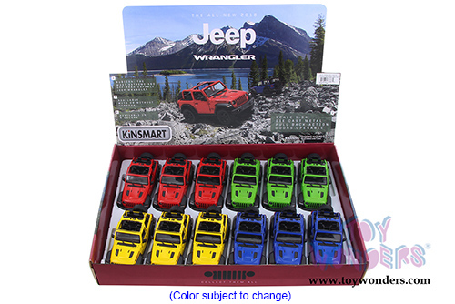 5412DA Kinsmart 2018 Jeep Wrangler Rubicon Diecast Model Car Display Box Package