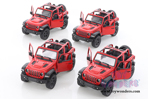 Kinsmart - Jeep® Wrangler Rubicon Open Top (2018, 1/34 scale die cast model car, Red) 5412DA/R