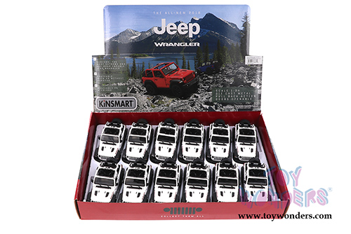 5412DA/WT Kinsmart 2018 Jeep Wrangler Rubicon Diecast Model Car Display Box Package