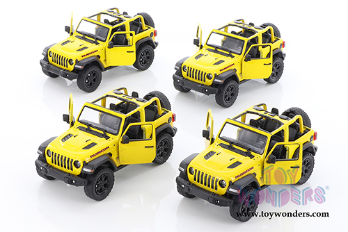 Kinsmart - Jeep® Wrangler Rubicon Open Top (2018, 1/34 scale die cast model car, Yellow) 5412DA/YL