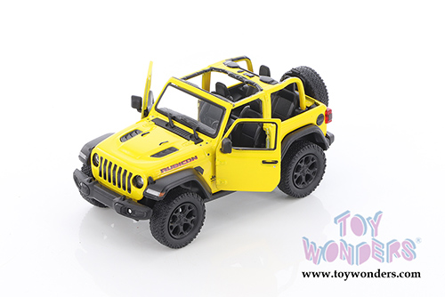 Kinsmart - Jeep® Wrangler Rubicon Open Top (2018, 1/34 scale die cast model car, Yellow) 5412DA/YL