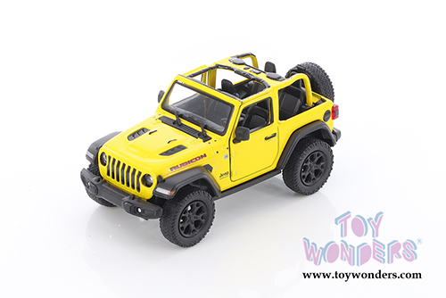 Kinsmart - Jeep® Wrangler Rubicon Open Top (2018, 1/34 scale die cast model car, Yellow) 5412DA/YL