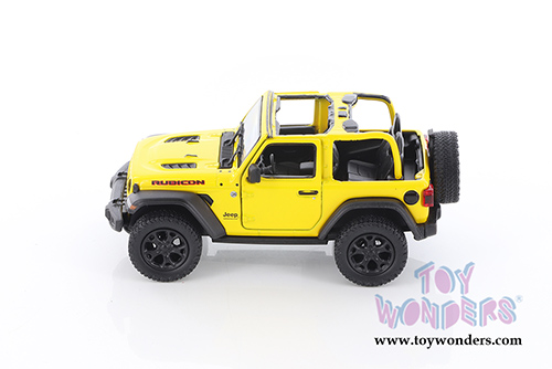 Kinsmart - Jeep® Wrangler Rubicon Open Top (2018, 1/34 scale die cast model car, Yellow) 5412DA/YL