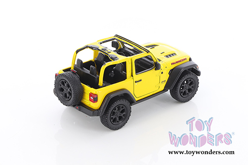 Kinsmart - Jeep® Wrangler Rubicon Open Top (2018, 1/34 scale die cast model car, Yellow) 5412DA/YL