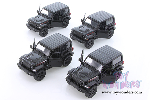 Kinsmart - Jeep® Wrangler Rubicon Hard Top (2018, 1/34 scale die cast model car, Black) 5412DK/BK
