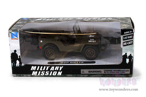 New Ray - Military Mission US Army Jeep® Willys (1/32 scale diecast model car, Green) 54133