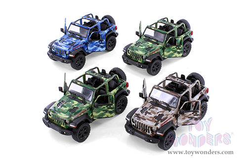 5420DA Kinsmart 2018 Jeep Wrangler Rubicon Camo Open Top Diecast Model Car