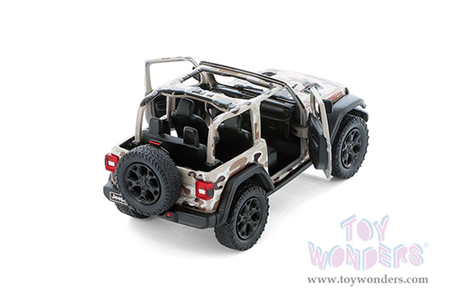 5420DA Kinsmart 2018 Jeep Wrangler Rubicon Camo Open Top Diecast Model Car