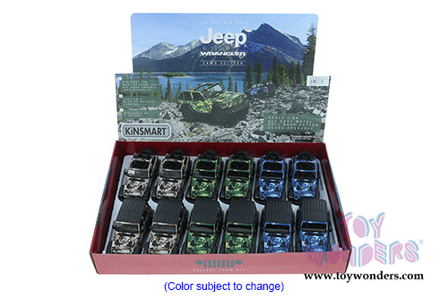 5420DAB Kinsmart 2018 Jeep Wrangler Rubicon Camo Diecast Model Car Display Box Package