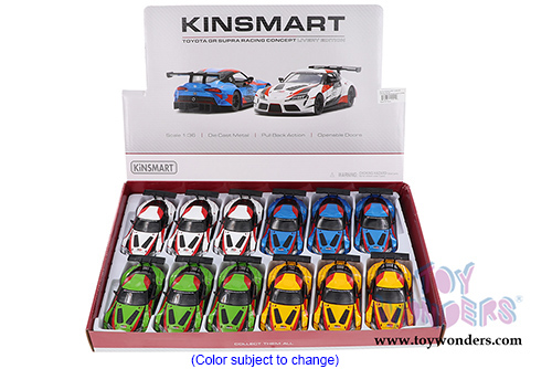 5421DF Kinsmart Toyota GR Supra Racing Concept Hardtop Diecast Model Car Display Box Package