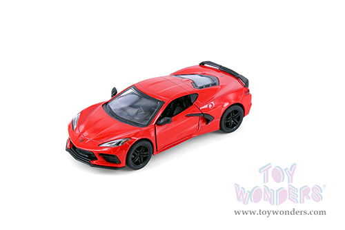 5432D Kinsmart Red 2021 Chevrolet Corvette Stingray C8 Hardtop Diecast Model Car