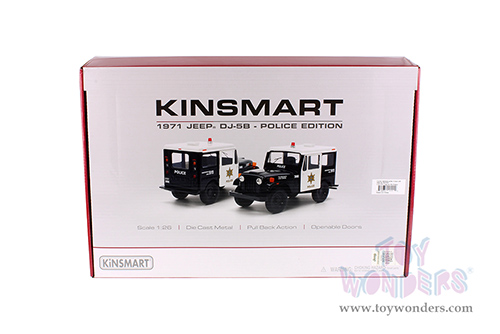 5433DP Kinsmart 1971 Jeep DJ-5B Police Edition Diecast Model Car