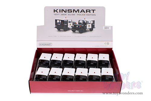 5433DP Kinsmart 1971 Jeep DJ-5B Police Edition Diecast Model Car