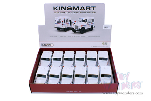 5435D Kinsmart 1971 Jeep DJ-5B USPS White Edition Diecast Model Car Display Box Package