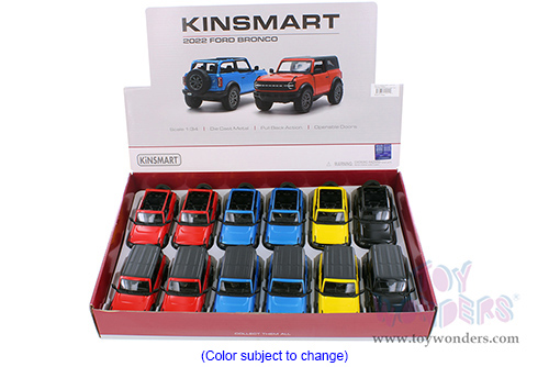 5438DA/B Kinsmart 2022 Ford Bronco Diecast Model Car Display Box Package