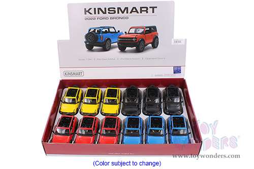 5438DA Kinsmart 2022 Ford Bronco Diecast Model Car Display Box Package