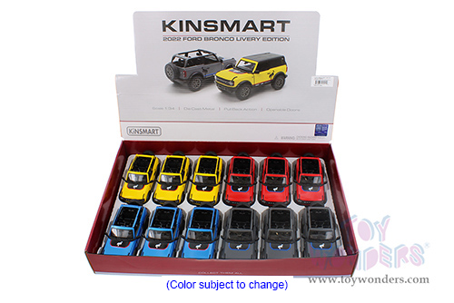 5438DFA Kinsmart 2022 Ford Bronco Livery Edition Diecast Model Car Display Box Package