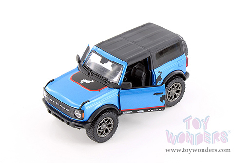 5438DFB Kinsmart Blue 2022 Ford Bronco Livery Edition Diecast Model Car