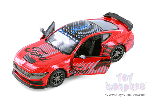 5455DF Kinsmart 2024 Ford Mustang Dark Horse Livery Edition Red Diecast Model Car