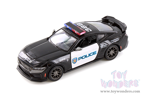 Kinsmart - Ford Mustang Dark Horse Police Edition (2024, 1/38 scale diecast model car, Black/White) 5455DP