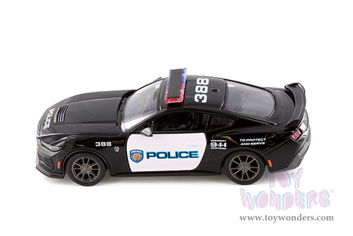Kinsmart - Ford Mustang Dark Horse Police Edition (2024, 1/38 scale diecast model car, Black/White) 5455DP