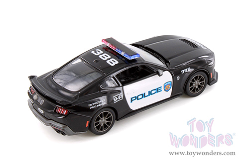 Kinsmart - Ford Mustang Dark Horse Police Edition (2024, 1/38 scale diecast model car, Black/White) 5455DP