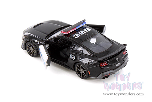 Kinsmart - Ford Mustang Dark Horse Police Edition (2024, 1/38 scale diecast model car, Black/White) 5455DP