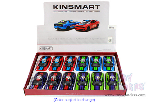 5461DF Kinsmart 2023 Dodge Challenger SRT Demon 170 Livery Diecast Model Car Display Box Package