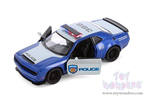 5461DPR Kinsmart 2023 Dodge Challenger SRT Demon 170 Police Firefighter Edition Diecast Model Car