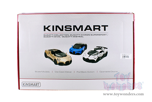 Kinsmart - Bugatti Collection Assortment (5" die cast model car, Asstd.) 5480D