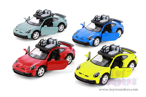 Kinsmart - Porsche 911 Rallye with Roof Rack (1/36 scale die cast model car, Asstd.) 5481D