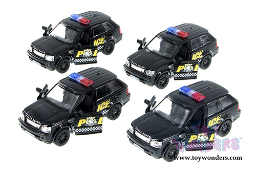 Showcasts Collectibles- Land Rover Range Rover Sport Police SUV (5" diecast model car,  Black) 555007P