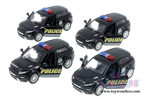 Showcasts Collectibles - Land Rover Range Rover Evoque Police SUV (5" diecast model car,  Black) 555008P