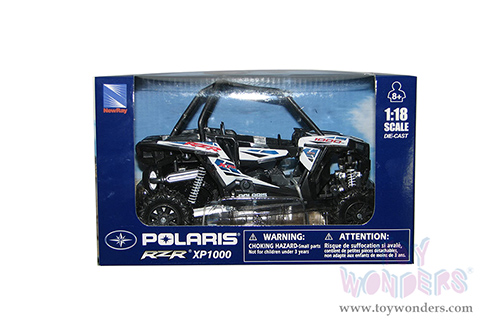 New Ray - Polaris RZR XP 1000 Dune Buggy (1/18 scale diecast model bike, White) 57593A