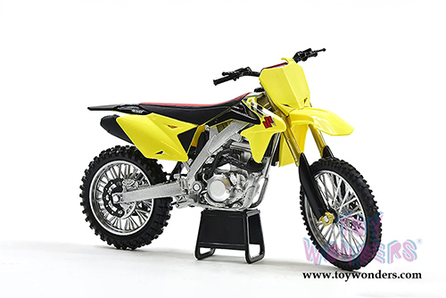 New Ray - Suzuki RM-Z450 Dirt Bike (2014, 1/12 scale diecast model bike, Yellow) 57643