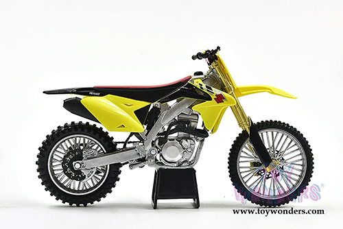 New Ray - Suzuki RM-Z450 Dirt Bike (2014, 1/12 scale diecast model bike, Yellow) 57643