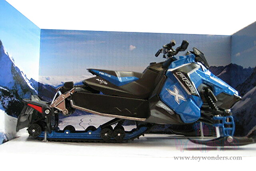 New Ray - Polaris Switchback Pro-X 800 Snowmobile (1/16 scale diecast model bike, Blue) 57783B