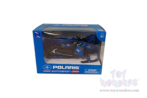 New Ray - Polaris Switchback Pro-X 800 Snowmobile (1/16 scale diecast model bike, Blue) 57783B