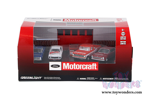 Greenlight Diorama - Ford Motorcraft Garage 7 pcs Set (1/64 scale diecast model car, Asstd.) 58040
