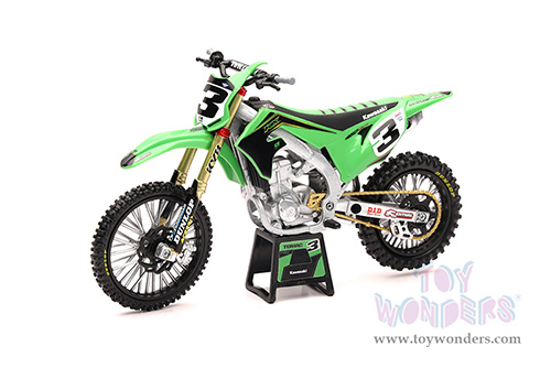 New Ray - Kawasaki KX450F Dirt Bike - Eli Tomac (2019, 1/12 scale diecast model bike, Green) 58113