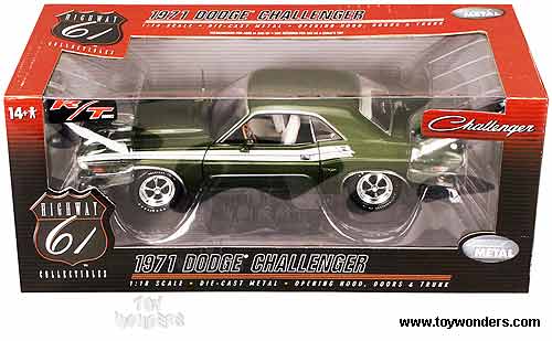 Highway 61 - Dodge Challenger Hard Top (1971, 1:18, Green) 60146